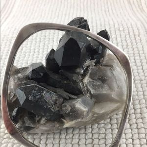 Vintage Modernist Sterling Silver Bangle Bracelet